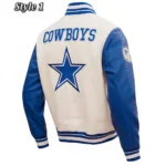 Dallas Cowboys Retro Classic Varsity Cream Jacket