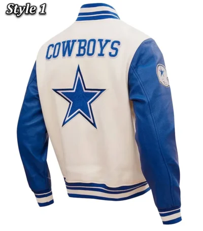 Dallas Cowboys Retro Classic Varsity Cream Jacket