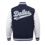 Dallas Cowboys Script Tail Classic Rib Varsity Jacket