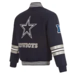 Dallas Cowboys Striped Navy Varsity Wool Jacket