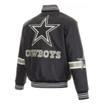 Dallas Cowboys Striped Varsity Leather Jacket