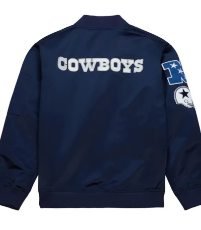 Dallas Cowboys Vintage Logo Navy Lightweight Satin Jacket