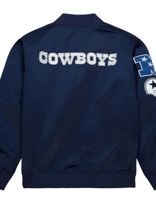 Dallas Cowboys Vintage Logo Navy Lightweight Satin Jacket