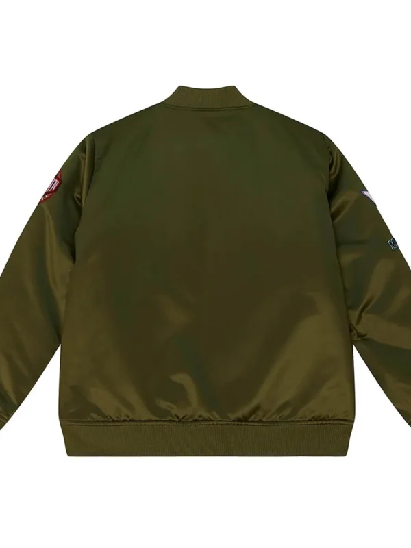 Dallas Mavericks Flight Green Satin Jacket