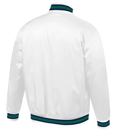 Dallas Mavericks Hardwood Classic White Lightweight Satin Jacket