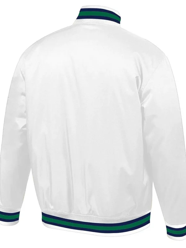 Dallas Mavericks Hardwood Classic White Lightweight Satin Jacket