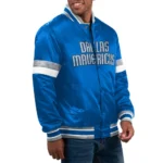 Dallas Mavericks Home Game Blue Satin Jacket