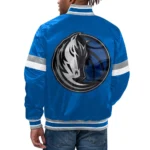 Dallas Mavericks Home Game Blue Satin Jacket
