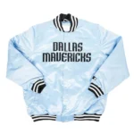 Dallas Mavericks Light Blue Satin Jacket