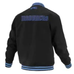 Dallas Mavericks Logoman Shadow Black Varsity Jacket