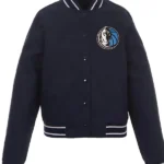 Dallas Mavericks Navy Poly-twill Front-hit Jacket