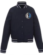 Dallas Mavericks Navy Poly-twill Front-hit Jacket