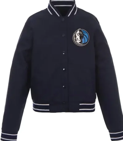 Dallas Mavericks Navy Poly-twill Front-hit Jacket