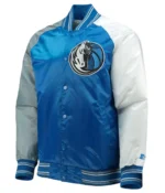 Dallas Mavericks Reliever Blue and Gray Jacket
