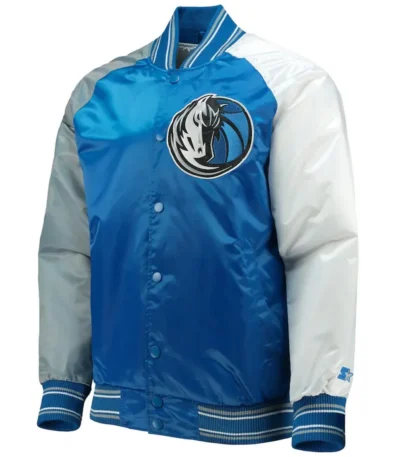 Dallas Mavericks Reliever Blue and Gray Jacket