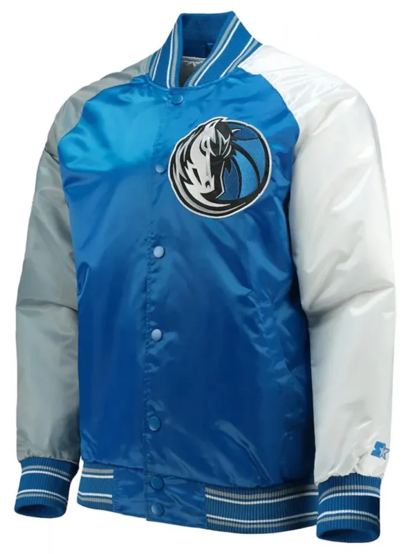 Dallas Mavericks Reliever Blue and Gray Jacket