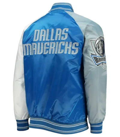 Dallas Mavericks Reliever Blue and Gray Jacket