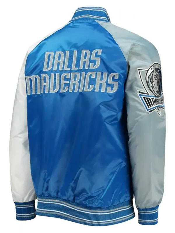 Dallas Mavericks Reliever Blue and Gray Jacket