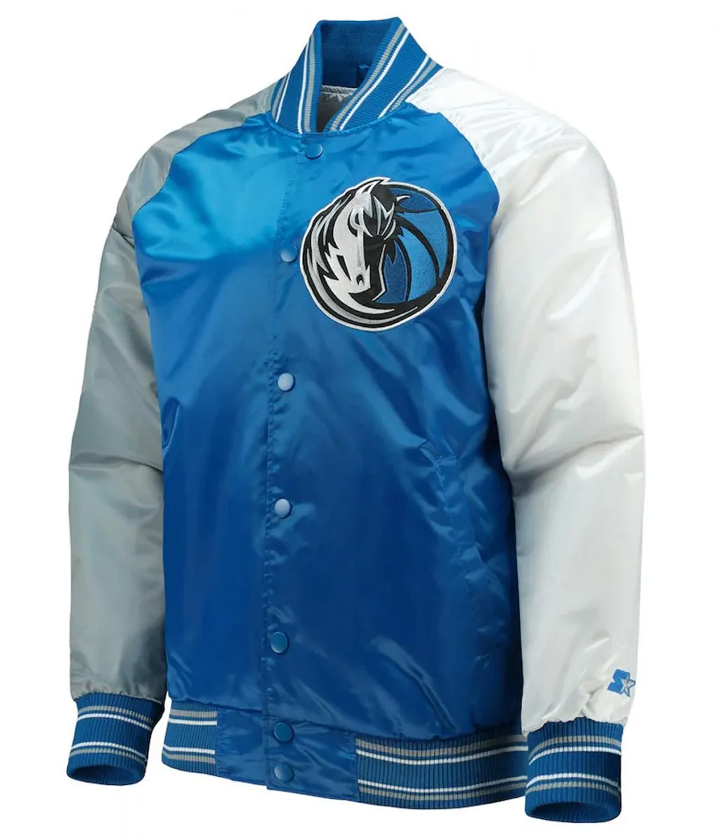 Dallas Mavericks Reliever Blue and Gray Jacket Dallas Mavericks Reliever Blue and Gray Jacket