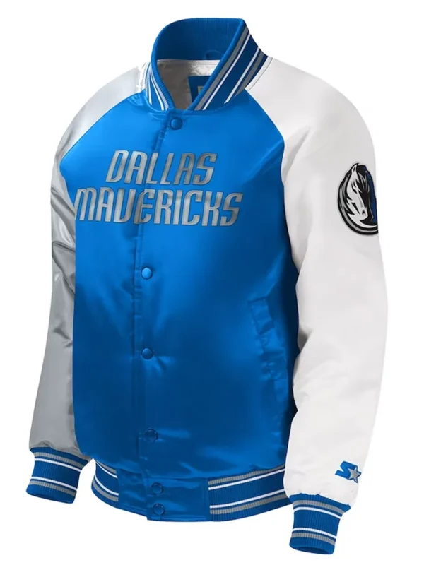 Dallas Mavericks Royal Youth Raglan Satin Jacket
