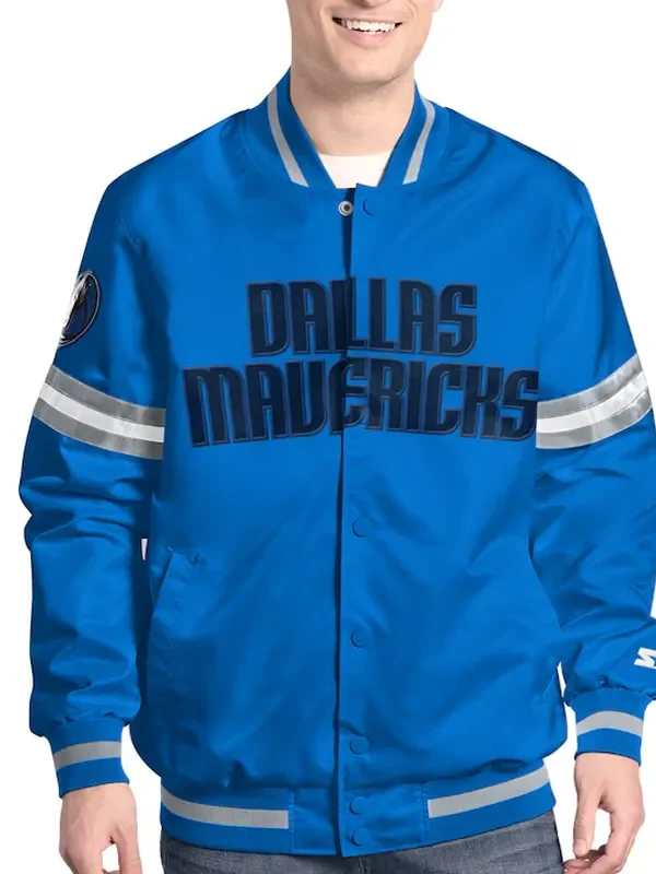 Dallas Mavericks Scout Varsity Satin Jacket