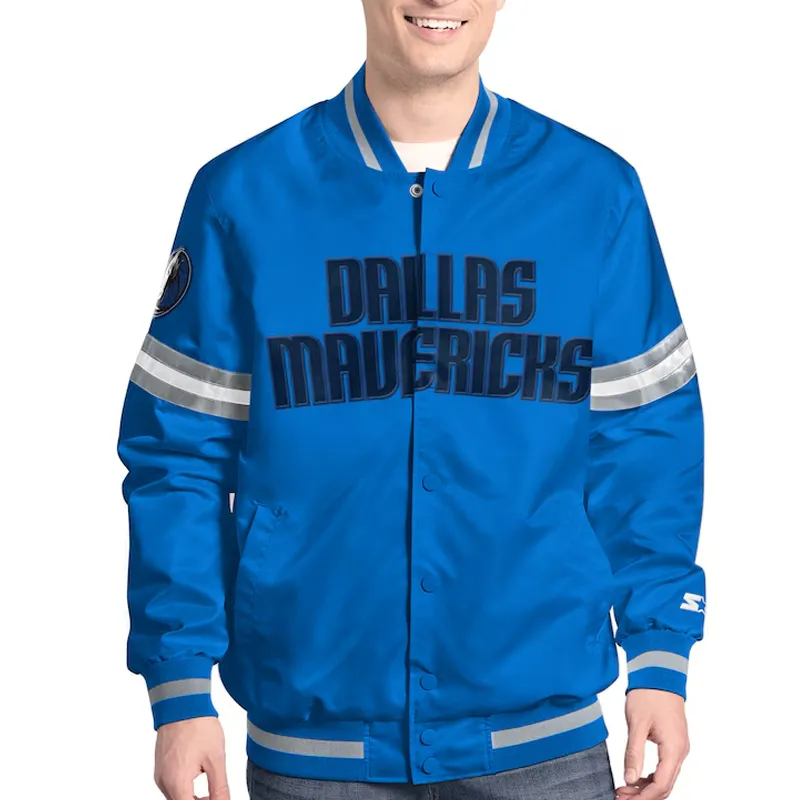 Dallas Mavericks Scout Varsity Satin Jacket Dallas Mavericks Scout Varsity Satin Jacket