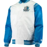 Dallas Mavericks Starter Blue and White Satin Jacket
