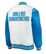 Dallas Mavericks Starter Blue and White Satin Jacket