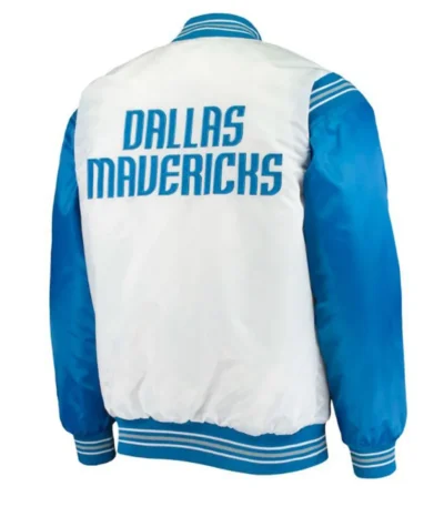 Dallas Mavericks Starter Blue and White Satin Jacket