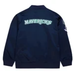 Dallas Mavericks Vintage Logo Navy Lightweight Satin Jacket