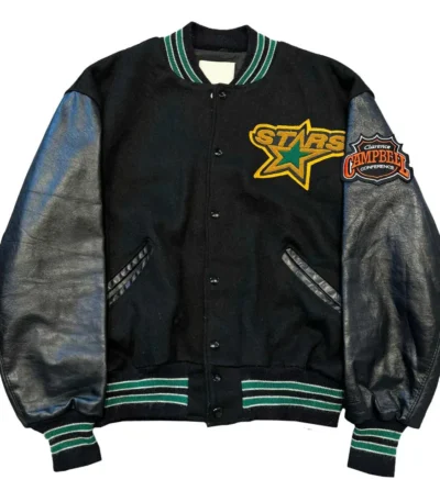 Dallas Stars 90s Black Varsity Jacket