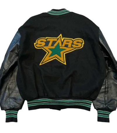 Dallas Stars 90s Black Varsity Jacket