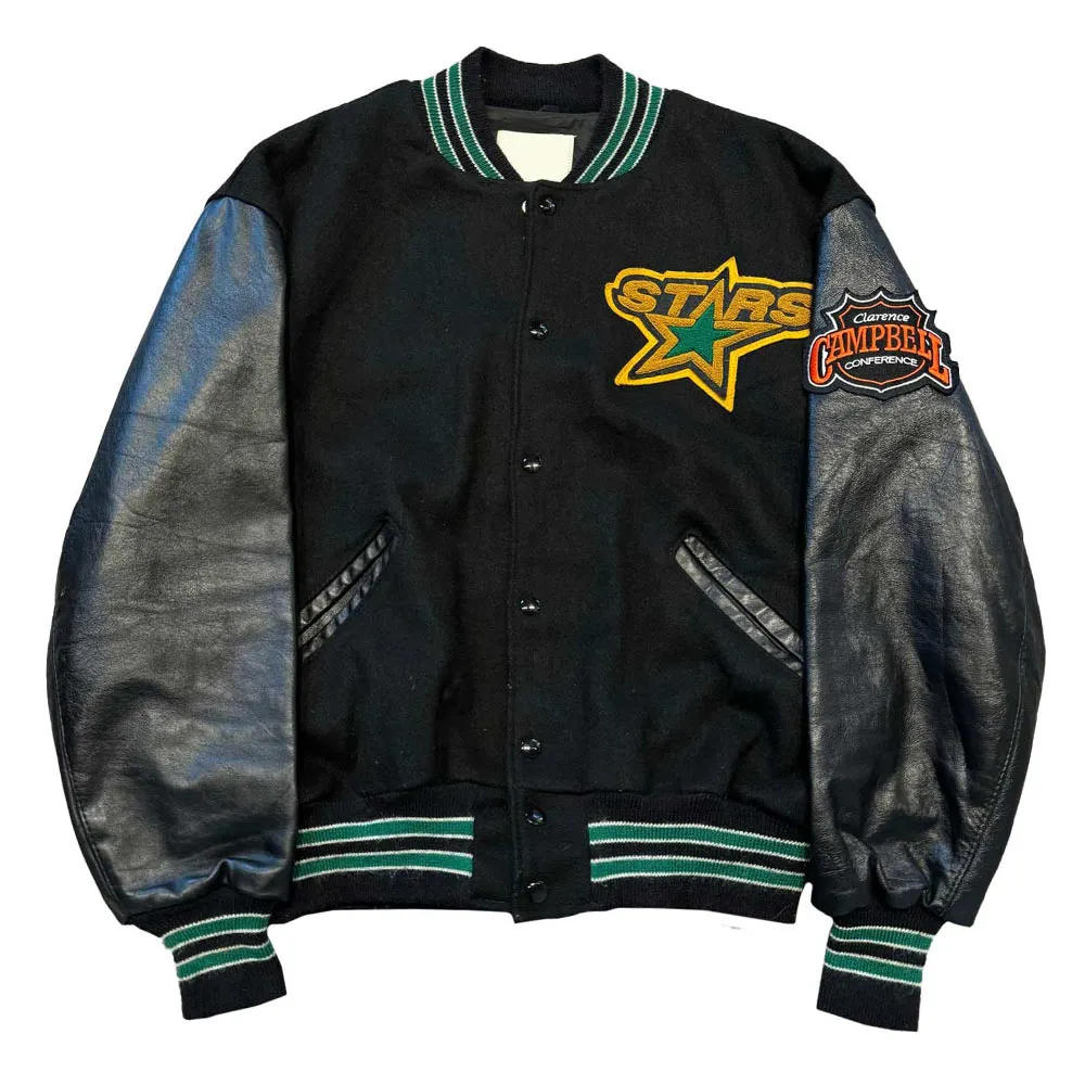Dallas Stars 90s Black Varsity Jacket Dallas Stars 90s Black Varsity Jacket
