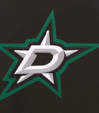 Dallas Stars Front-Hit Poly-Twill Black Jacket