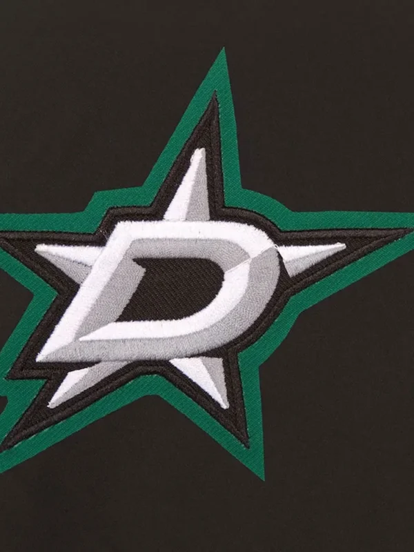 Dallas Stars Front-Hit Poly-Twill Black Jacket