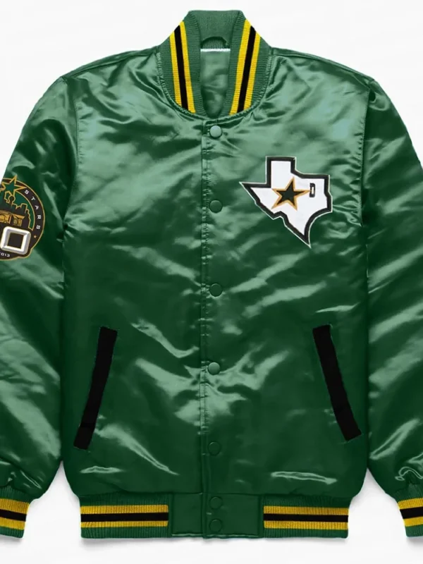 Dallas Stars Green Satin Jacket