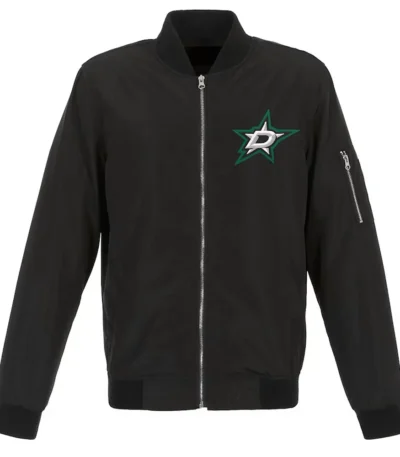 Dallas Stars Lightweight Bomber Nylon Black Jacket