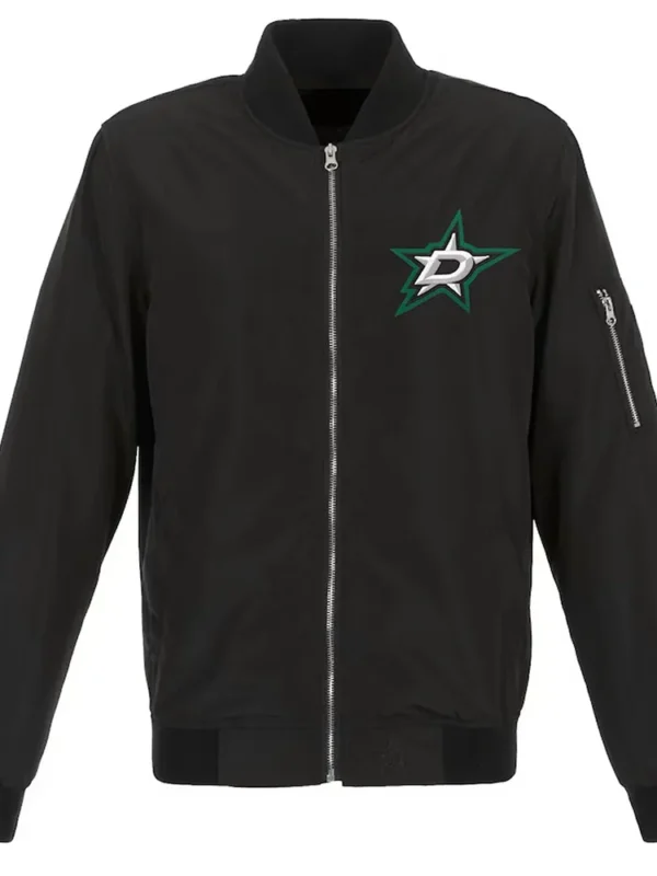 Dallas Stars Lightweight Bomber Nylon Black Jacket