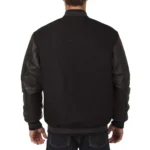 Dallas Stars Wool-Leather Black Varsity Full-Snap Jacket