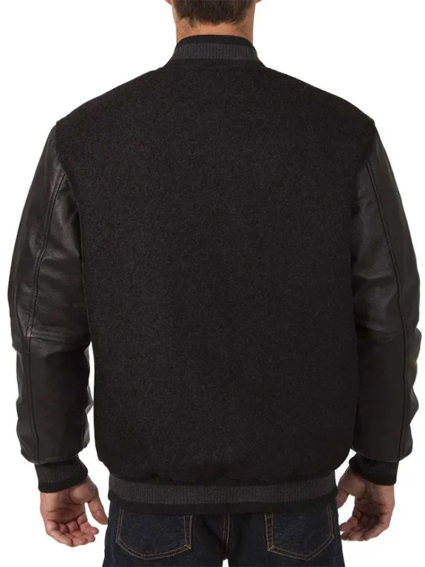 Dallas Stars Wool-Leather Black Varsity Full-Snap Jacket