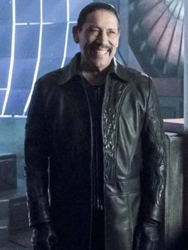Danny Trejo The Flash Black Leather Coat Danny Trejo The Flash Black Leather Coat