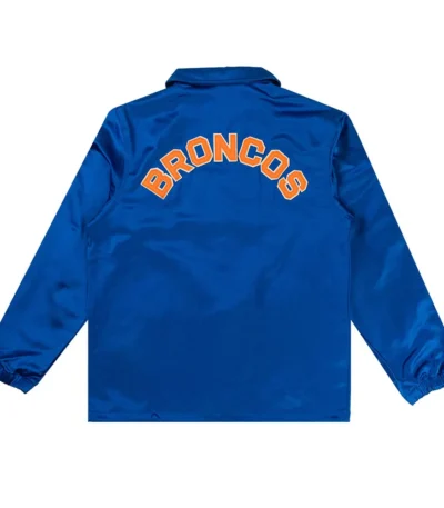 Denver Broncos Blue Satin Windbreaker
