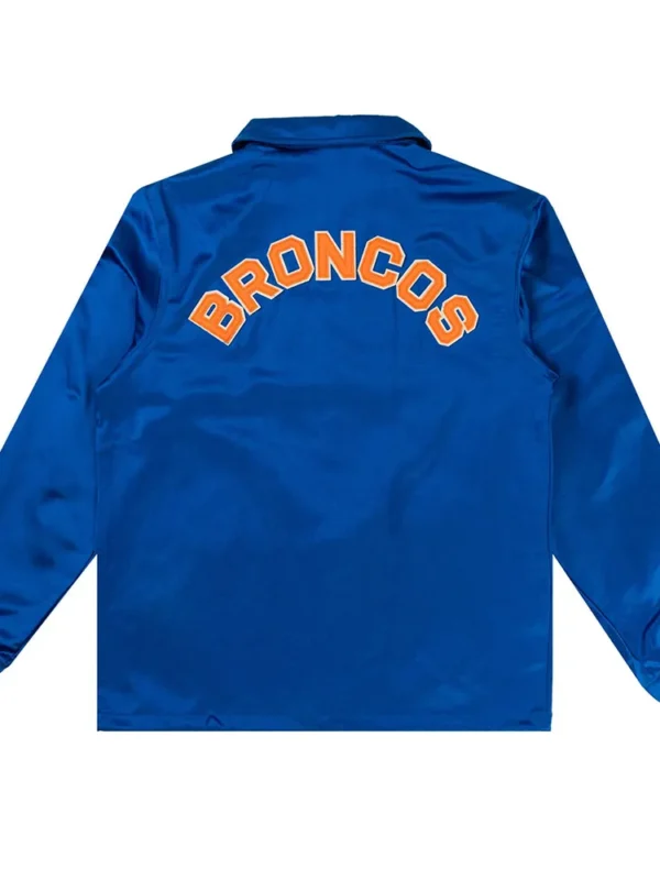 Denver Broncos Blue Satin Windbreaker