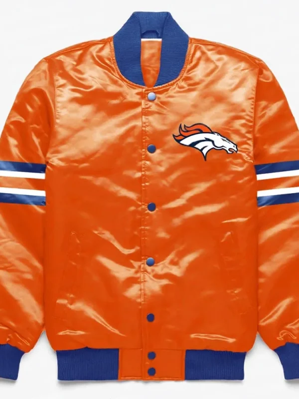 Denver Broncos Button Down Orange Jacket