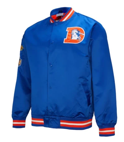 Denver Broncos Double Down Royal Satin Jacket