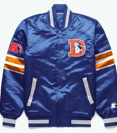 Denver Broncos Exclusive Blue Satin Jacket