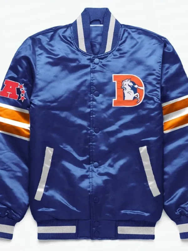 Denver Broncos Exclusive Blue Satin Jacket