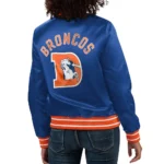 Denver Broncos Full Count Blue Satin Jacket