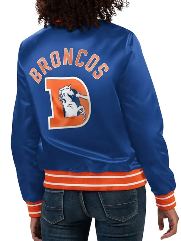 Denver Broncos Full Count Blue Satin Jacket