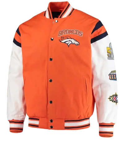 Denver Broncos Home Team Orange and White Jacket